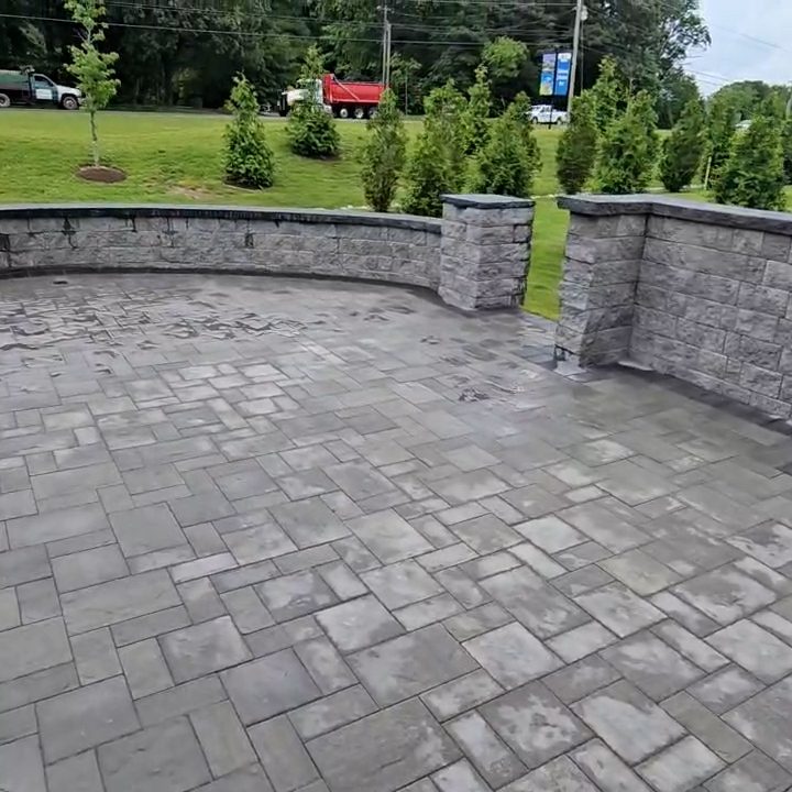 Elegant Paver Patio by All Pro Construction and Restoration