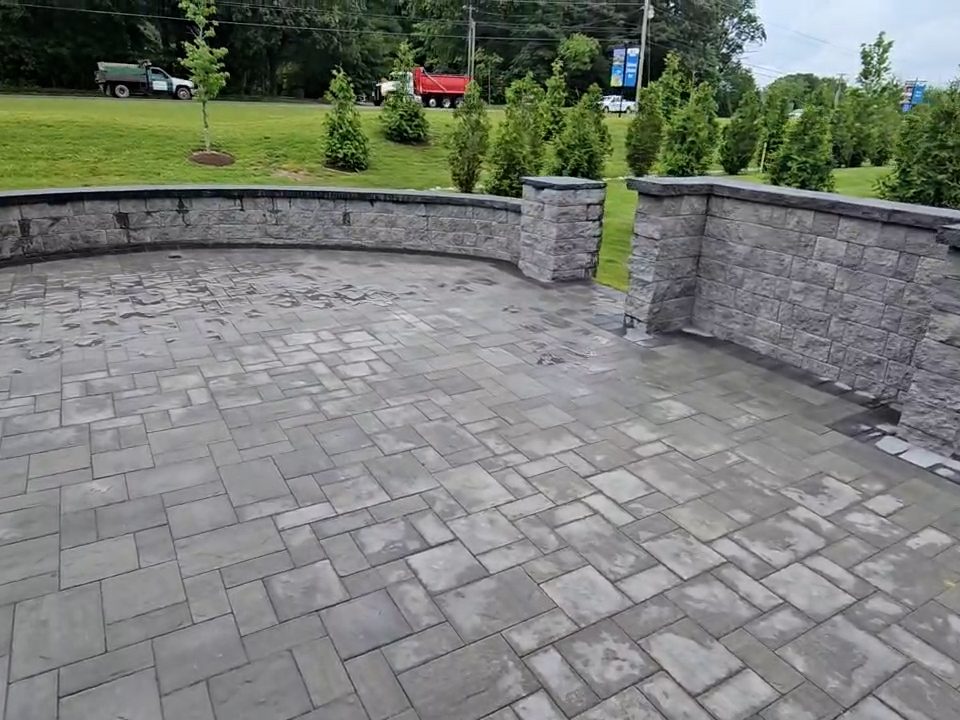 Elegant Paver Patio by All Pro Construction and Restoration